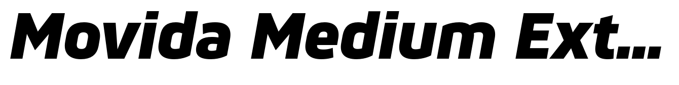 Movida Medium Extra Bold Italic